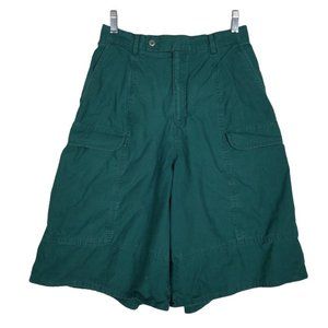 90's Vintage Mom Shorts High Waist Green